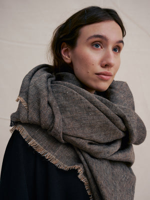 
                  
                    Light Brown Melange Scarf
                  
                