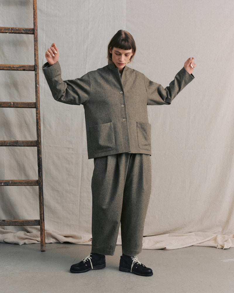 
                  
                    Beige Front Pocket Jacket
                  
                