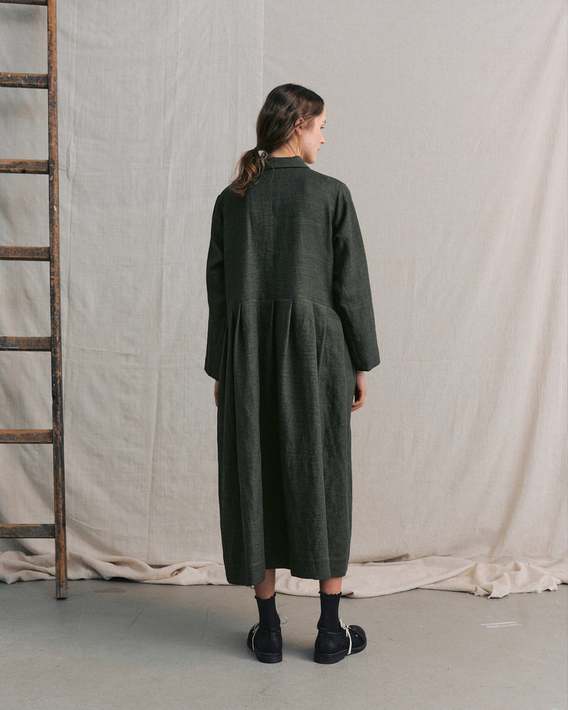 
                  
                    Moss Green Patterned Hidden Buttons Dress
                  
                