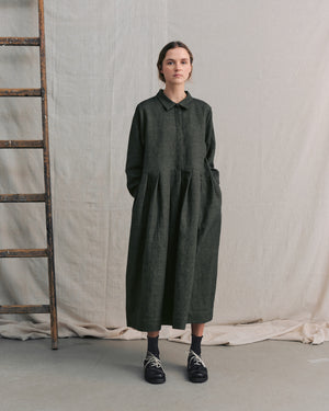 
                  
                    Moss Green Patterned Hidden Buttons Dress
                  
                