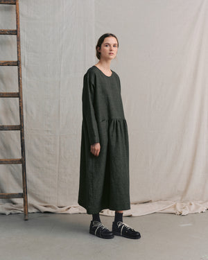 
                  
                    Moss Green Patterned Front Pocket Dress
                  
                