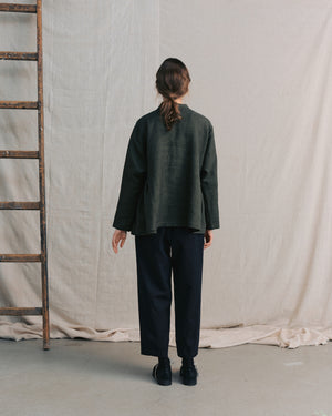 
                  
                    Moss Green Patterned Side Gathers Top
                  
                