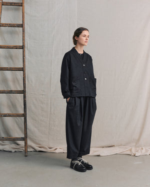 
                  
                    Navy Pleated Pants
                  
                