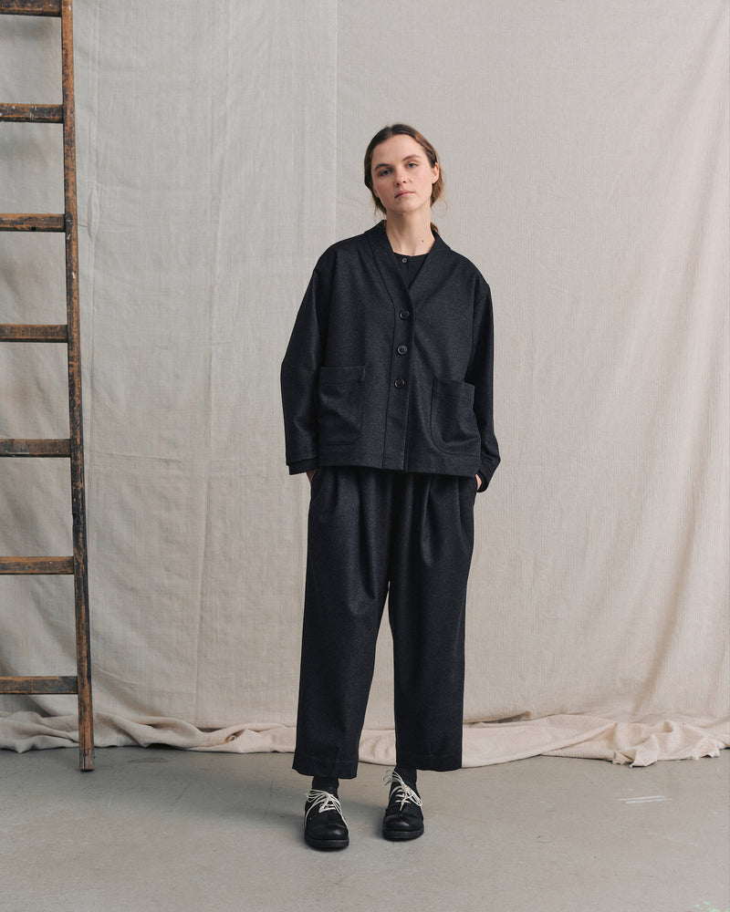 
                  
                    Navy Pleated Pants
                  
                