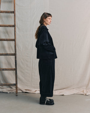 
                  
                    Dark Navy Corduroy Cuffed Hems Pants
                  
                