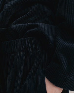 
                  
                    Dark Navy Corduroy Cuffed Hems Pants
                  
                