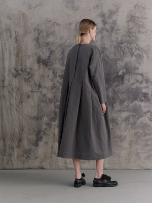 
                  
                    Grey Striped Back Buttoned Dress
                  
                