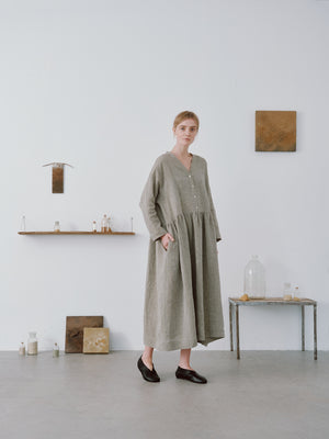 
                  
                    Sandy Grey V Neckline Dress
                  
                