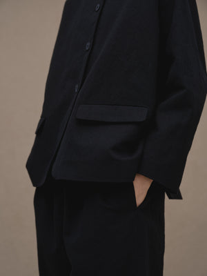 
                  
                    Black Stand Collar Jacket
                  
                