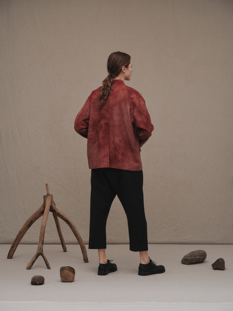 
                  
                    Rust Stand Collar Jacket
                  
                