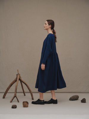 
                  
                    Indigo Side Gathers Dress
                  
                