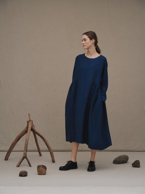 
                  
                    Indigo Side Gathers Dress
                  
                